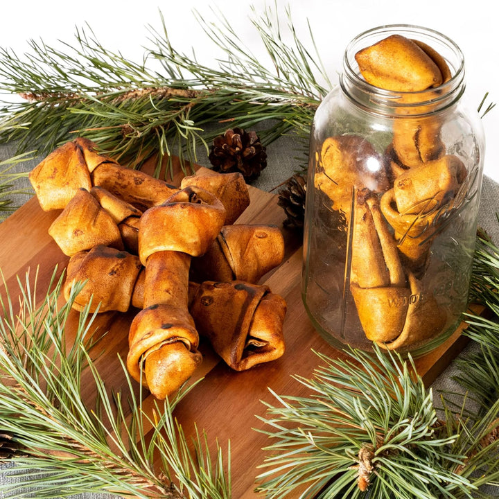 100% Made in USA Beefhide 7" Braided Sticks Dog Chew Treats - Peanut Butter Flavor, 6 Count/1 Pack