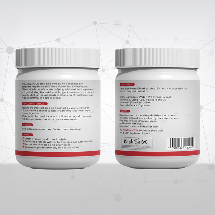 Pet Wipes - Formulated Pet Wipes - for Facial and Finger Folds, Underarms - 3" X 2" Size (150 Counts)