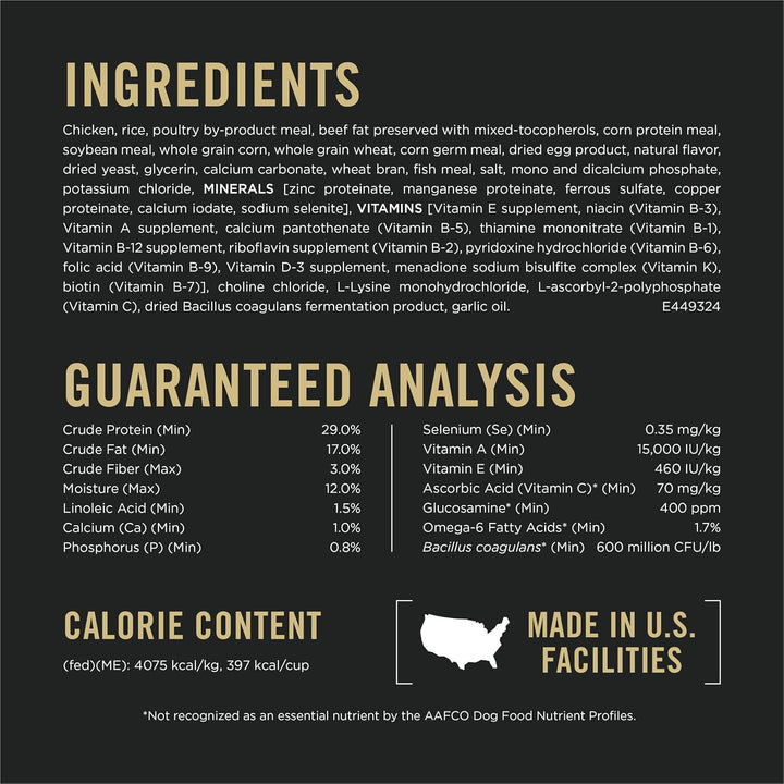 Small Breed Dog Food with Probiotics for Dogs, Shredded Blend Chicken & Rice Formula - 6 Lb. Bag