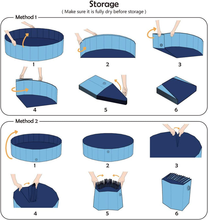 Foldable Dog Pet Bath Pool Collapsible Dog Pet Pool Bathing Tub Kiddie Pool Doggie Wading Pool for Puppy Small Medium Large Dogs Cats and Kids 48" Blue