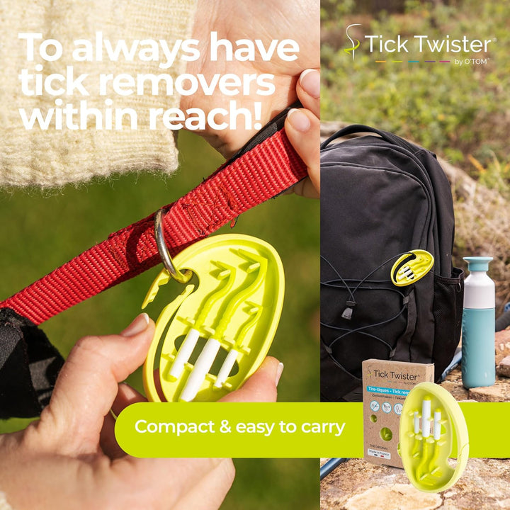 Tick Remover for Dogs and Human - Made in France - Tick Puller for Humans and Dogs - 3 Different Sizes - Dog Tick Removal Tool - Also for All Other Pets - Tick Nipper In