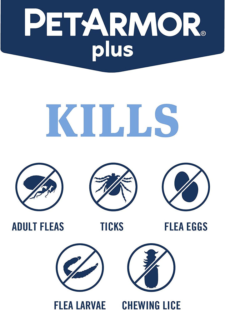 plus Flea and Tick Prevention for Dogs, Dog Flea and Tick Treatment, 6 Doses, Waterproof Topical, Fast Acting, Large Dogs Dogs (45-88 Lbs)