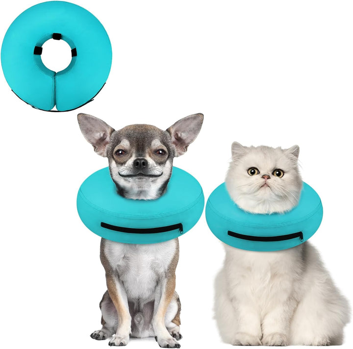Inflatable Dog Cone Collar Alternative after Surgery, Doggie Neck Donut Collar Recovery Ecollar, Soft Dog Cone for Small Medium Large Dogs