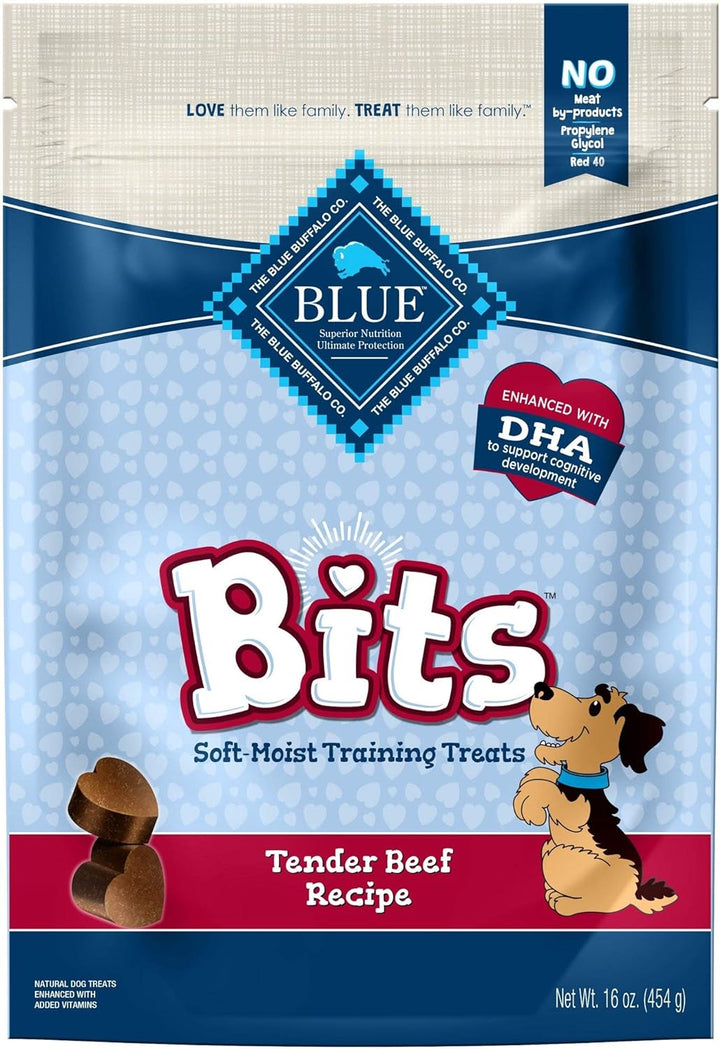 Bits Soft Dog Treats for Training, Made with Natural Ingredients & Enhanced with DHA, Chicken Recipe, 19-Oz Bag