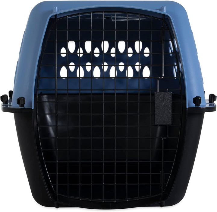 Pet Porter Fashion Dog Kennel 26", Parisian Blue & Black, for Pets 20-25Lbs, Made in USA