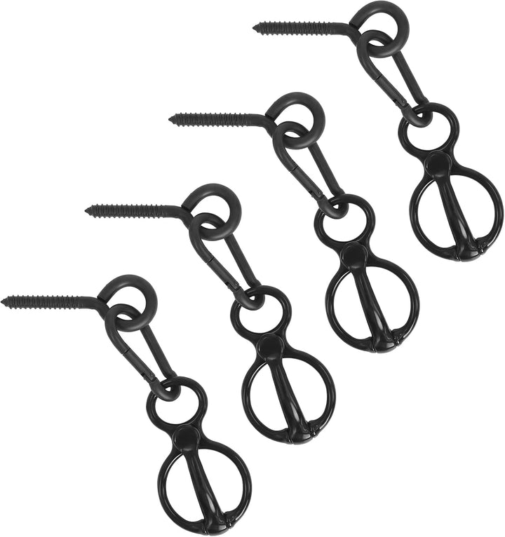 Horse Tie Ring, Upgraded 4 Sets Horse Tack and Supplies, 304 Stainless Steel Safe Horse Accessories Training Equipment with Eye Bolt and Snaps Saddle