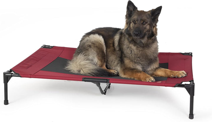 Dog Cot Replacement Cover, Designed to Fit K&H Large Pet Cots (Sold Separately), Indoor Outdoor, Breathable Cooling Mesh Center, Machine Washable - Large 42 X 30In Chocolate