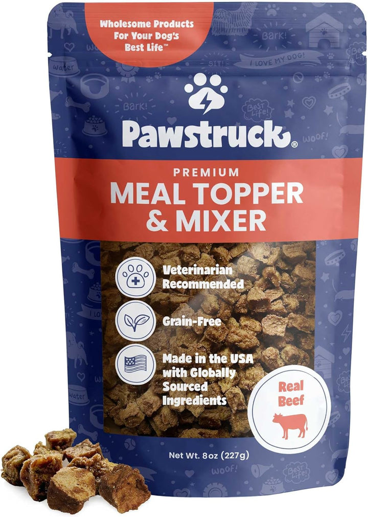 Vet Recommended Air Dried Dog Food Toppers for Picky Eaters, Made in USA with Real Chicken, Premium Meal Mix-In Kibble Enhancer, 8 Oz, Packaging May Vary