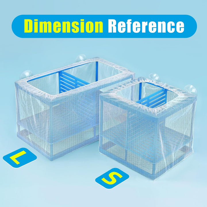 Fish Tank Breeder Small Mesh Net Fry Saver Aquarium Spawn Hatchery Isolation with Suction Cups Hatchery Incubator for Shrimp Betta