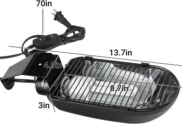 Bird Cage Light Fixture Combo Kit, Aviansun Lamp Hood with 2.4% UVB UVA 20W Compact Fluorescent Bulb for All Kinds Captive Birds