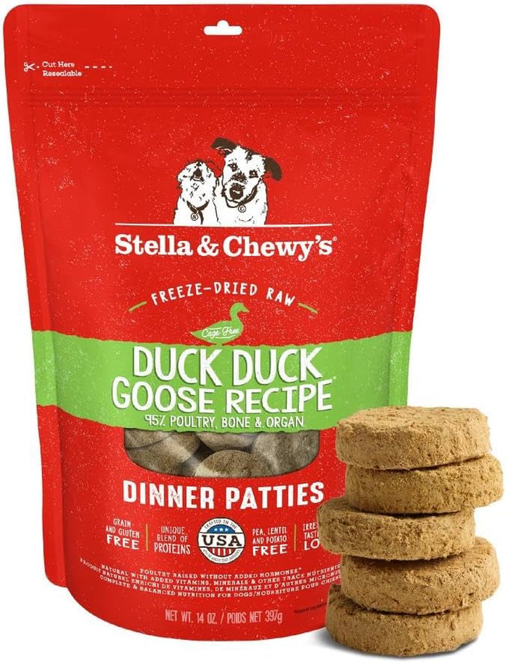 Freeze-Dried Raw Dinner Patties - Beef Recipe - High Protein Grain-Free Puppy & Dog Food - Perfect for Picky Eaters - 25 Oz
