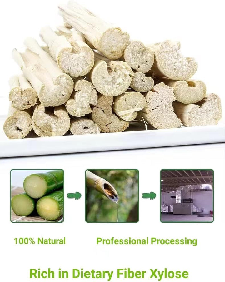 300G Snacks Sweet Bamboo Chew Toy for Rabbits Chew Sticks for Hamster Chinchilla Guinea Pig,Molar Treats Snack for Small Animals