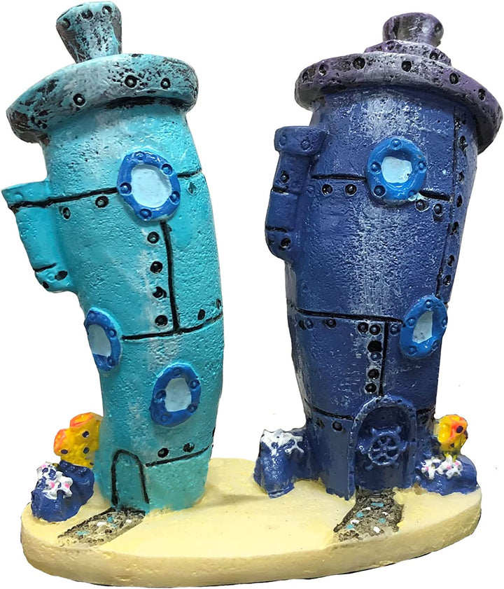 (SBR10EO Spongebob Squarepants Officially Licensed Aquarium Ornament – Spongebob’S Pineapple House – Medium