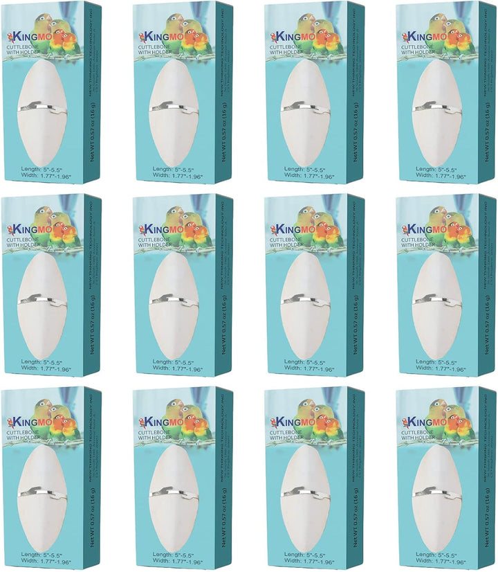 3.5"-4" Cuttlebone for Birds Parakeets, Cuddle Bone with Metal Holder, Cuttlefish Bone for Sharp Beaks, Natural Birds Calcium for Parrots Cockatiels Tortoises, 4 Pcs