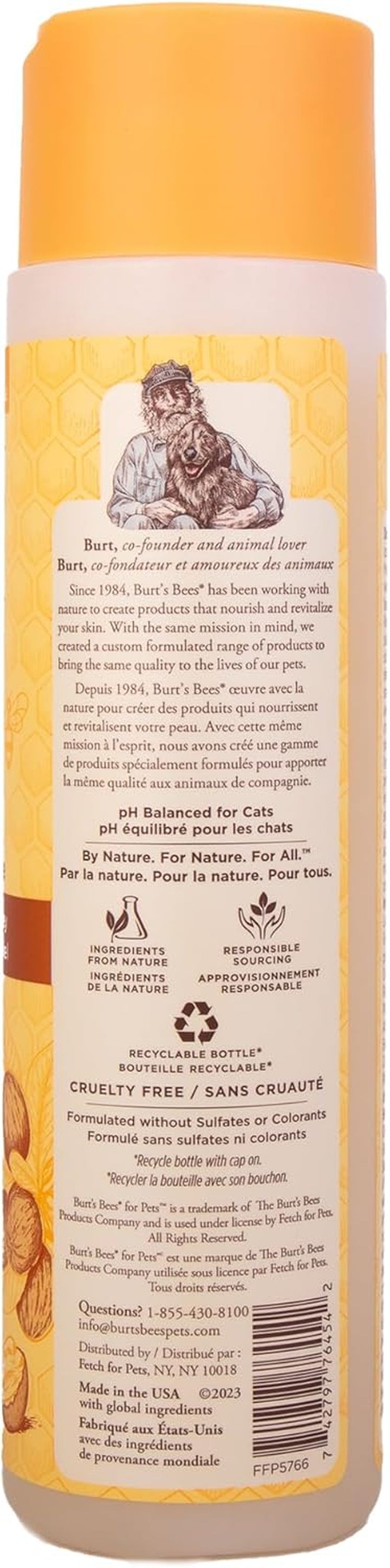 Hypoallergenic Cat Shampoo with Shea Butter and Honey - a Gentle Kitten Shampoo for Indoor Cats with Dry & Itchy Skin, Sensitive Skin, Cat Bathing Supplies, 10 Fl Oz