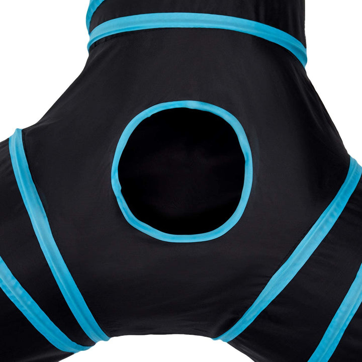 Pet Cat Tunnel Tube Cat Toys 3 Way Collapsible, Tunnels for Indoor Cats，Kitty Bored Peek Hole Toy Ball Cat, Puppy, Kitty, Kitten, Rabbit