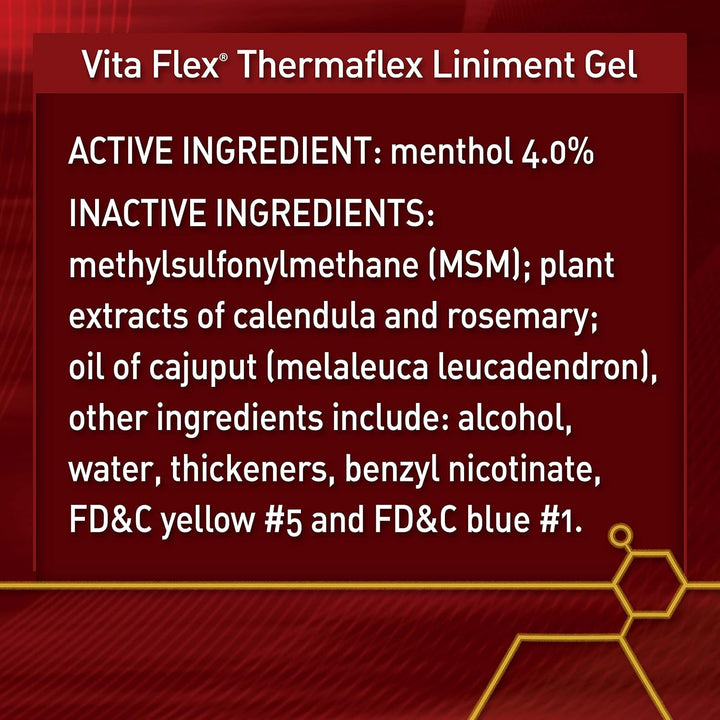 Thermaflex Liniment Gel for Sore Muscles and Joint Relief in Horses 12 Fluid Ounces