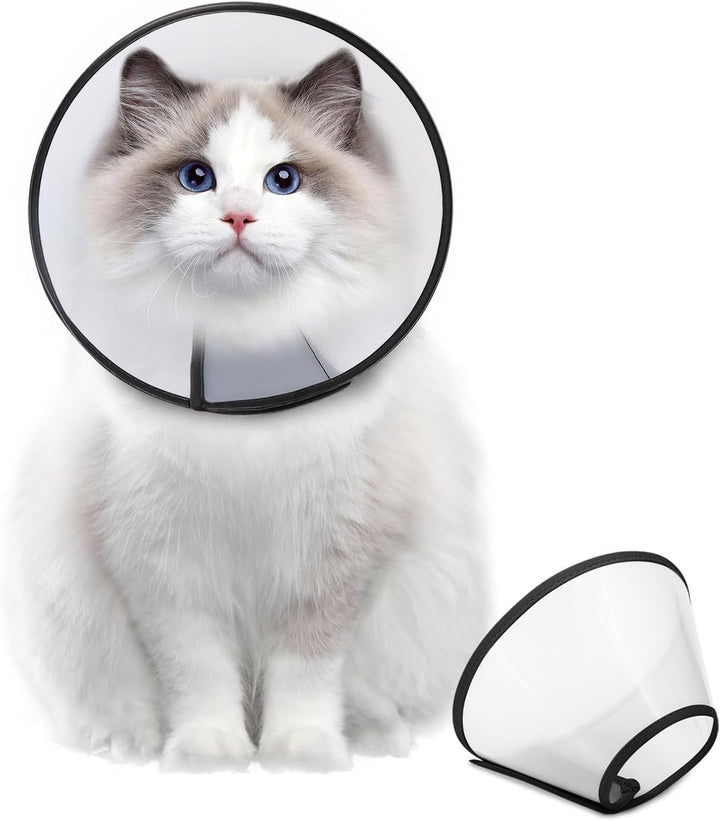 Dog Cone Collar Adjustable after Surgery, Comfortable Pet Recovery Collar & Cone for Large Medium Small Dogs, Elizabethan Dog Neck Collar Plastic Practical