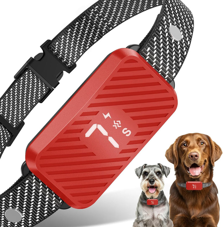 Dog Bark Collar for Large Medium Small Dogs, Effective No-Bark Collar, Smart Barking Collar, Rechargeable Bark Collar with 7-Level Sensitivity, 3 Beep & Vibration Modes, Waterproof, Orange