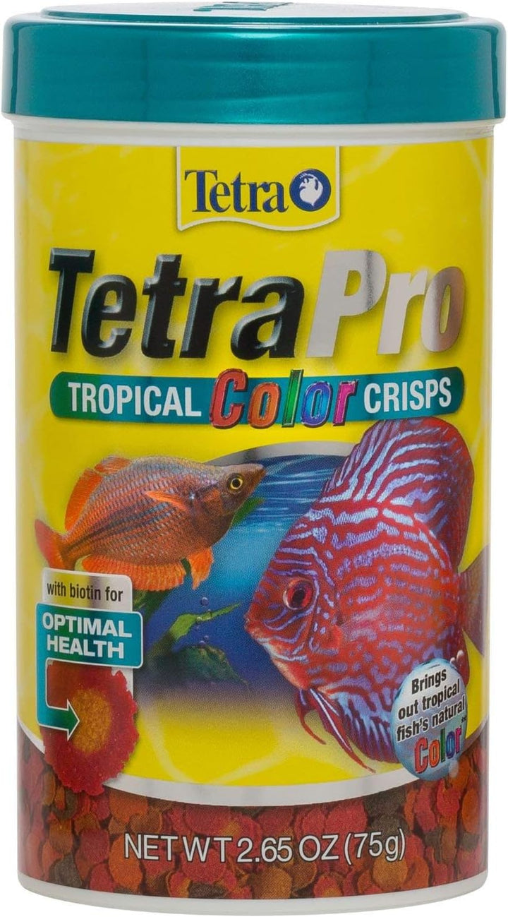 pro Tropical Color Crisps, Fish Food with Natural Color Enhancers, Tropical Fish Food, 7.41 Ounces