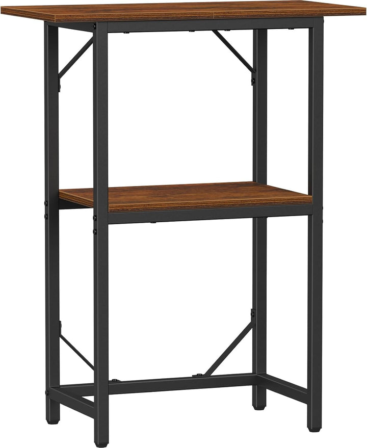 10-20 Gallon Fish Tank Stand, Aquarium Stand 2-Tier Storage Shelves, Heavy Duty Terrarium Stand for Home Office Fish Tank Shelf, 24" L X 11.8" W X 30.7" H, Rustic Brown