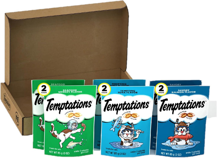 Classic Crunchy and Soft Cat Treats Feline Favorites Variety Pack, 3 Oz. Pouches (Pack of 4)