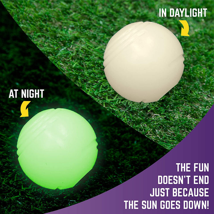 Glowing Fetch Ball, Dog Ball Toys, 2.5" 2-Pack Balls