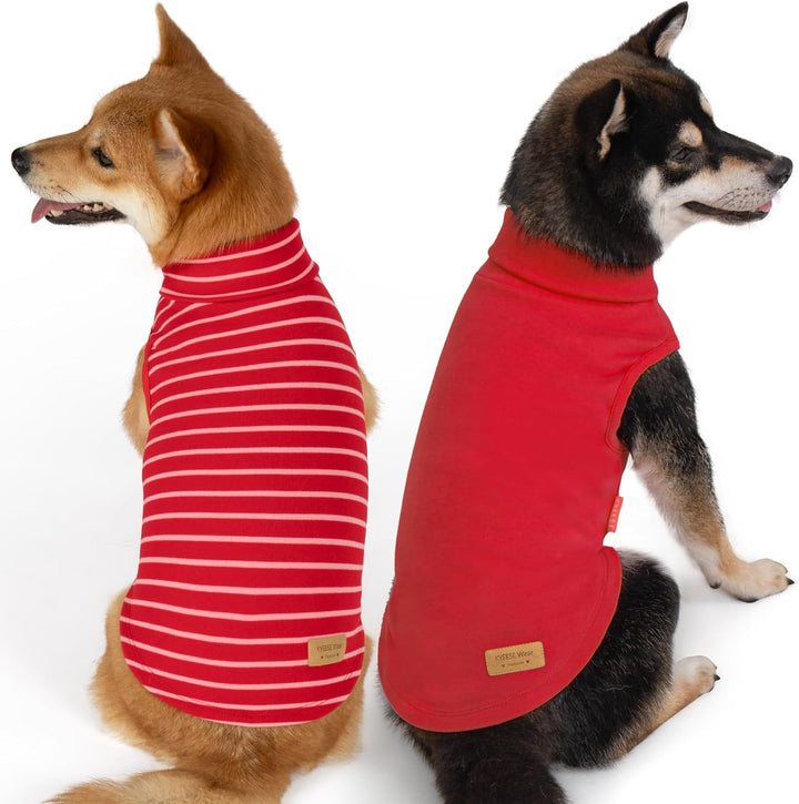 2Pack Dog Sweater Soft Dogs Clothes Warm Dachshund Clothes Turtleneck Pets Coats Dog Sweaters for Small Dogs Girl Pullover Small Pet Sweaters Stretchy Pet Sweatshirt