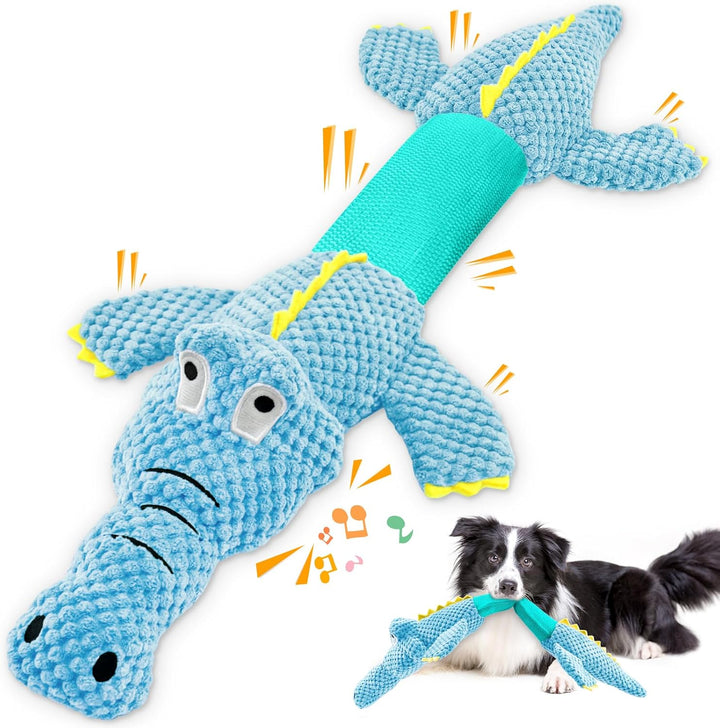 Dog Toys for Aggressive Chewers : Tough Interactive Tug of War Dog Toys-Squeaky Chew Toys for Small,Medium,Large Breed