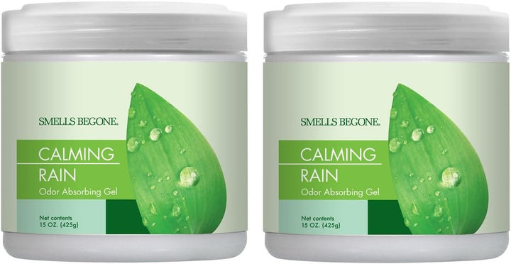 Air Freshener Odor Absorber Gel - 15 Oz, Pack of 2 - Absorbs and Eliminates Odor in Pet Areas, Bathrooms, Cars, & Boats - Made with Essential Oils - Fragrance Free