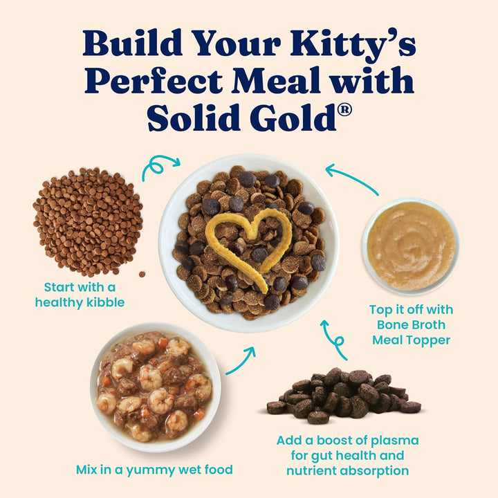 Nutrientboost™ Cat Food Toppers for Cats - High Protein Meal Topper & Crunchy Cat Treats for Indoor Cats W/Vitamins, Minerals & Amino Acids for Gut Health & Immune Support - All Ages - 1Lb