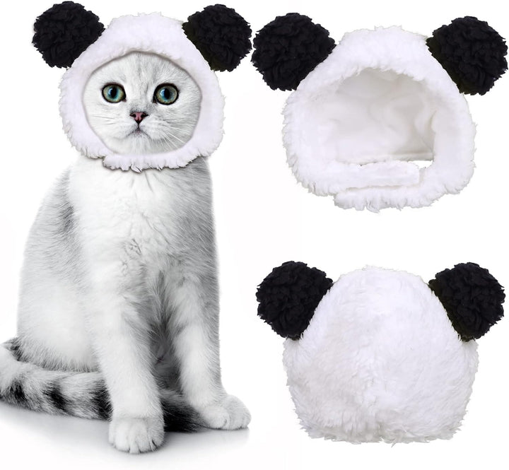 Cute Cat Costume Warm Bear Hat Adjustable Soft Small Pet Headwear for Puppy Dog (Brown)