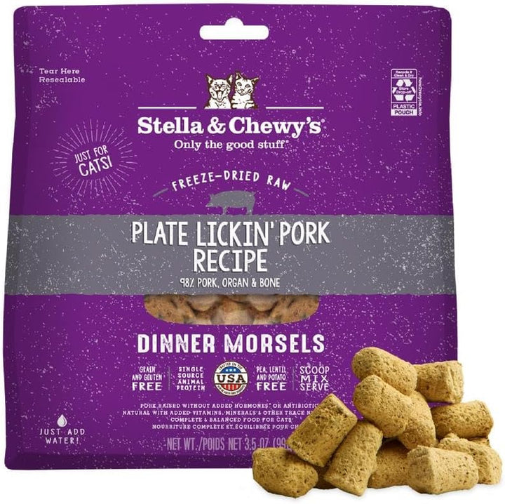 Freeze-Dried Raw Cat Dinner Morsels - Premium Chicken Recipe with 98% Cage-Free Meat & Organs - Natural Grain-Free Cat & Kitten Food - Made in USA - 3.5 Oz