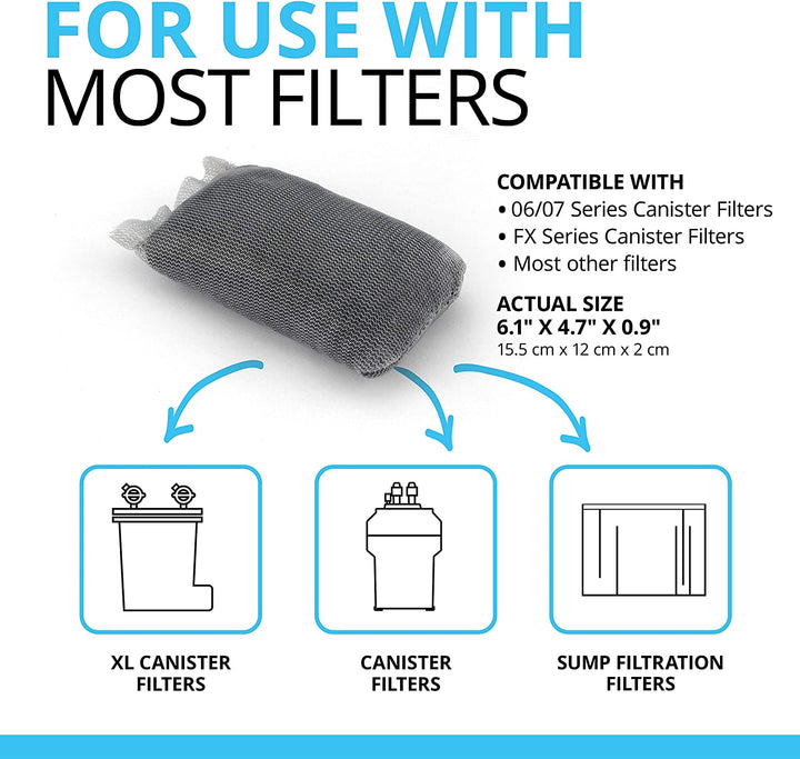 Carbon Filter Media for Aquariums, Premium Bituminous Carbon Inserts, 100-Gram Nylon Bags, 3 Count (Pack of 1), A1440