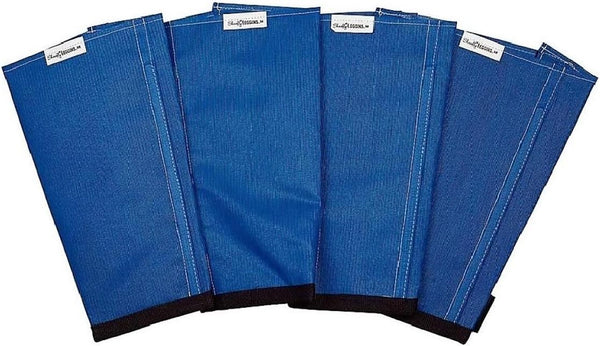 Horse Leggins, Patented Loose Fitting Fly Boots, Breathable Plastic Mesh (Blue/Medium)