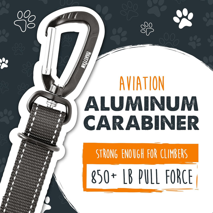 Dog Seat Belt for Car - Safe Distraction Free Driving, Heavy-Duty Design with Aviation Grade Aluminum Carabiner, Adjustable Dog Seatbelt Harness for Small, Medium and Large Pets