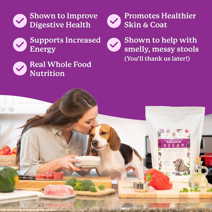 Paradigm Green Superfood Dog Food, Human Grade Dehydrated Grain Free Base Mix for Dogs, Diabetic Low Carb Ketogenic Diet (6 Pounds)