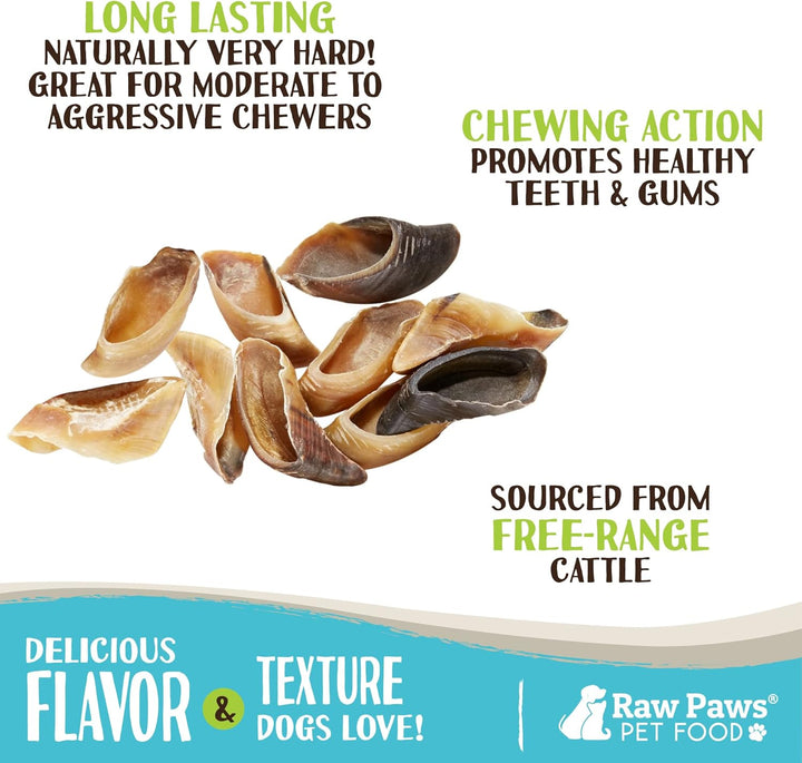 Cow Hooves for Dogs to Chew (10-Count) - Natural Cow Hoofs for Dogs - Made from Free-Range, Grass-Fed Cattle - Safe Rawhide Alternative - Dog Cow Hooves XL - Long-Lasting Cow Hoof Dog Chews