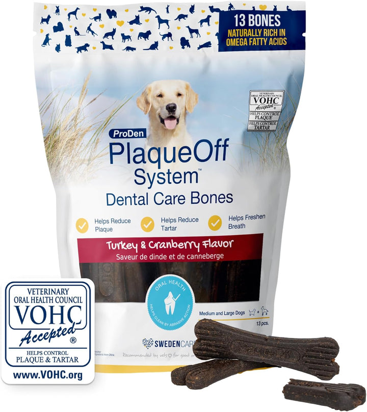 System Dental Care Bones - Dog Teeth Cleaning Bones for Oral Hygiene -Medium/Large Canine Formula - Bacon Flavor -17 Oz(Packaging May Vary)