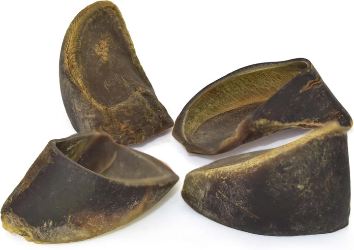 Cow Hooves for Dogs (6 Pack) Odor Free No Rawhide Beef Stick Chews for Puppies, Adult and Senior.