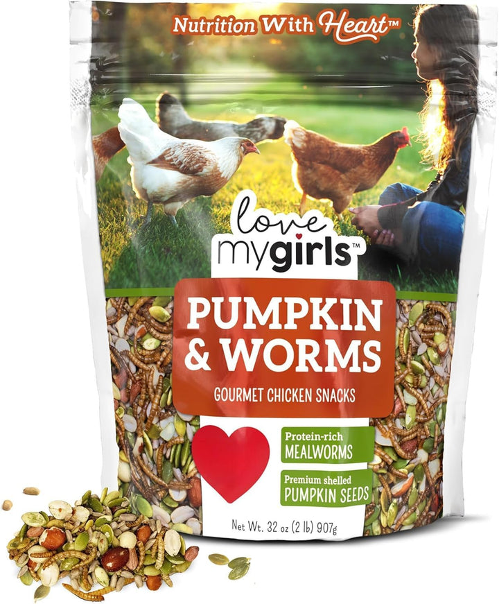 : Chicken Snacks - Veggies & Worms - 5Lb Bag - Global Harvest, Gourmet Multi-Grain Treats, Corn-Free, Nutritious & Protein Rich Mealworms