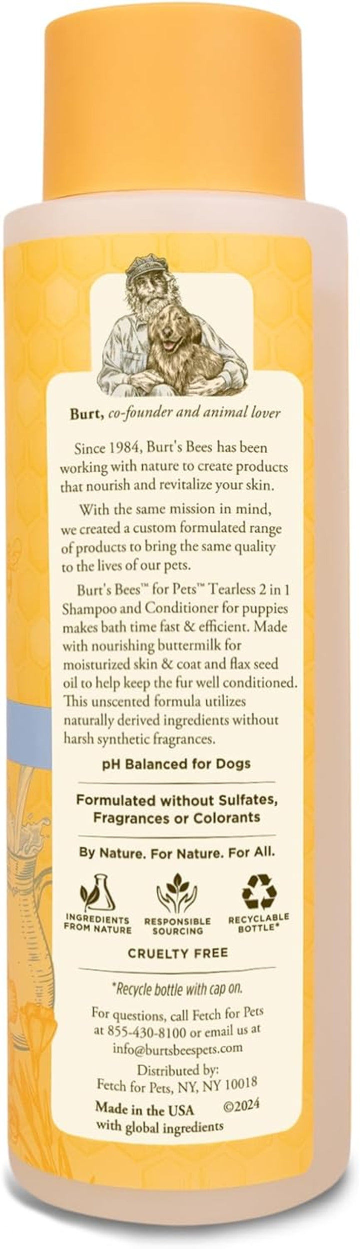 Tear Free Puppy Shampoo and Conditioner - Tearless Dog Wash for Puppies, Pet Grooming Supplies, Gentle Dog Shampoo and Conditioner, Puppy Essentials for Easy Groom, 16 Fl Oz