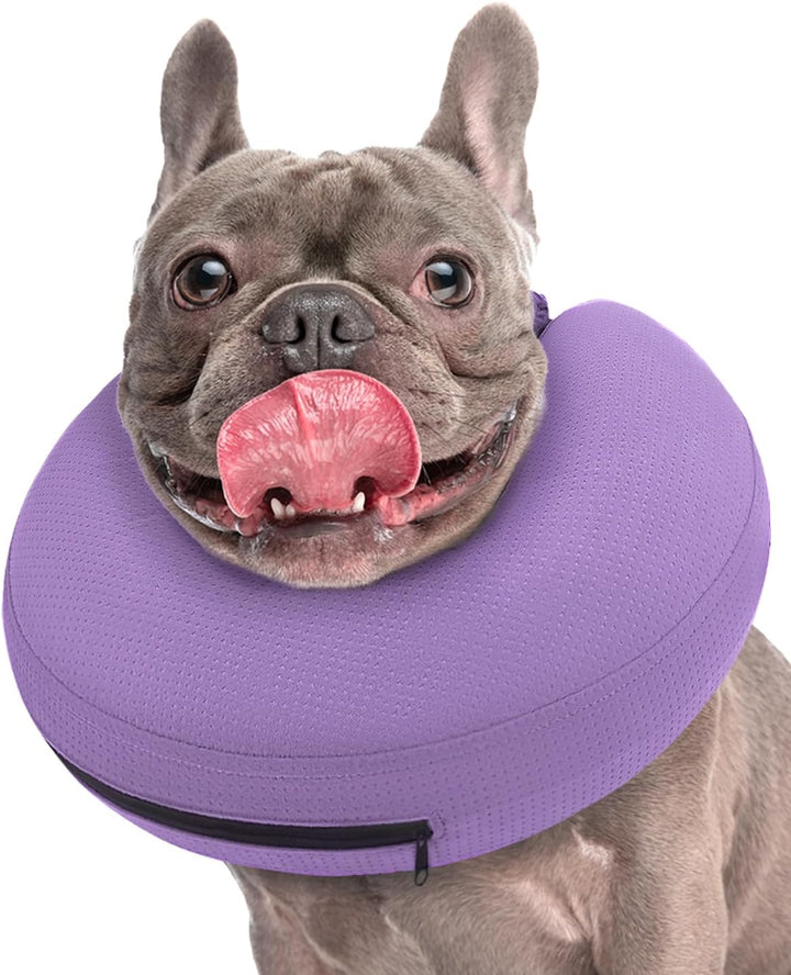 Inflatable Dog Cone Collar Alternative after Surgery, Doggie Neck Donut Collar Recovery Ecollar, Soft Dog Cone for Small Medium Large Dogs