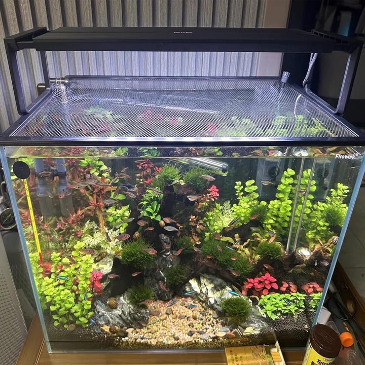 Magnetic Aquarium Lid Fish Tank Hood Top Cover Anti-Jumping Net Cover Mesh to Protect Fishs Jumping Out of Fishes Tank Hoods