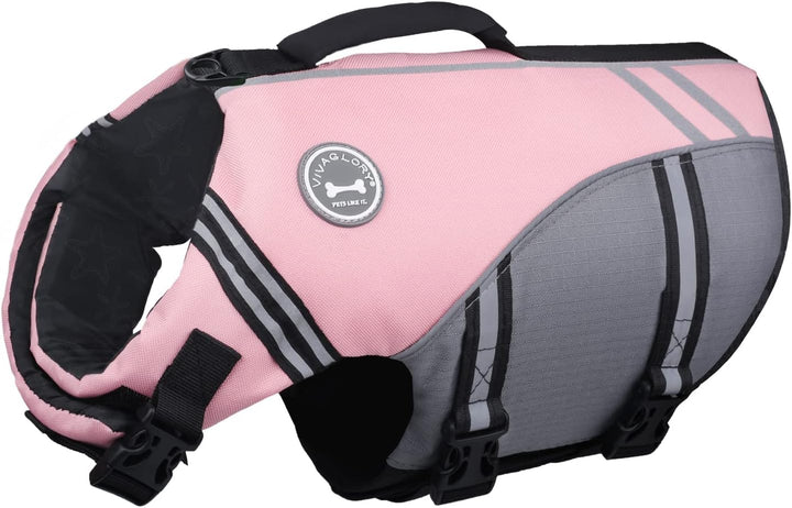 Sports Style Dog Life Vest, Dog Life Jacket for Swimming & Boating, Ripstop & Buoyancy for Puppy Doggy, Lifejacket with Handle, M, Blue