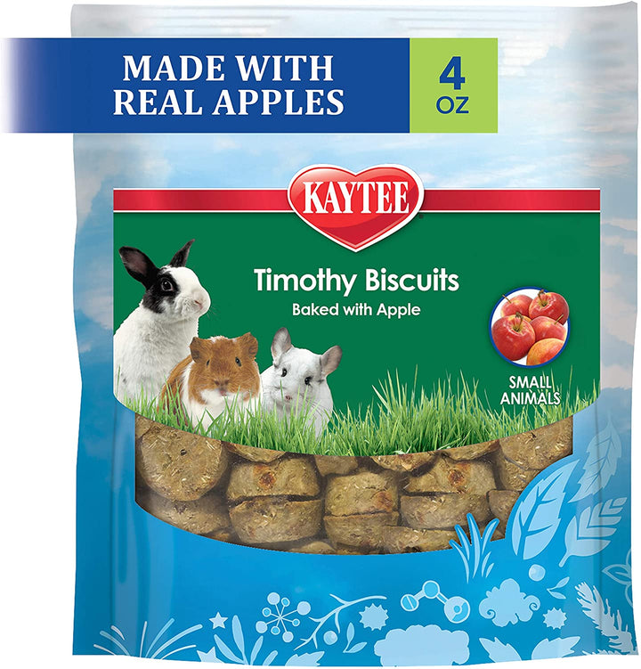 Timothy Biscuits Baked Treat for Pet Guinea Pigs, Rabbits & Other Small Animals, Apple, 4 Oz