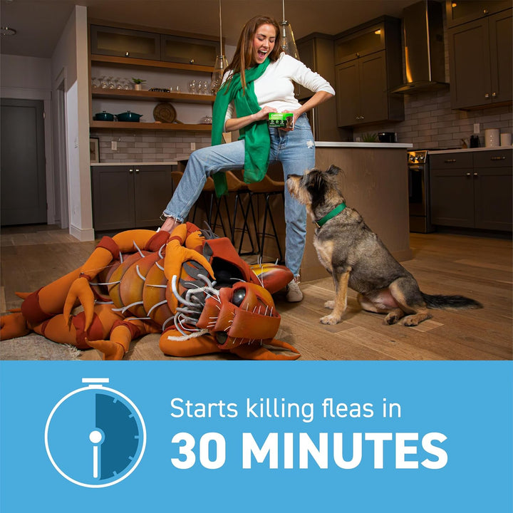(Nitenpyram) for Dogs Fast-Acting Oral Flea Treatment for Dogs 2-25 Lbs, Vet-Recommended Medication Tablets Start Killing in 30 Minutes, 60 Doses