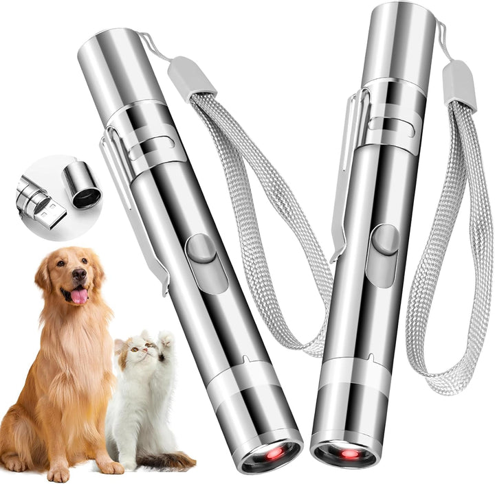 Cat Toy Pointer for Indoor Cats, USB Rechargeable Kitten Toys with 7 Adjustable Patterns, Interactive Chase Toys for Indoor Cats & Dogs, Training & Exercise Fun