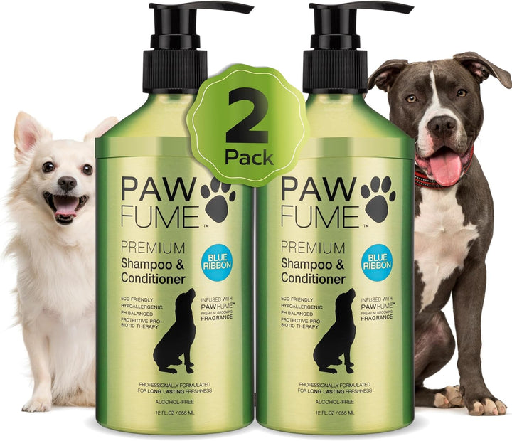 PAWFUME Deshedding Dog Shampoo and Conditioner, Show Dog, 1-Pack – Nourish & Detangle for Silky Soft Coat – Probiotic, Deep-Cleaning, Ph-Balanced Formula – Salon-Quality Shampoo for Dogs