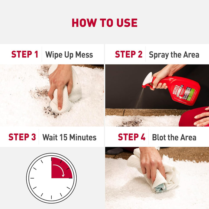 Nature’S Miracle Advanced Stain and Odor Eliminator Dog Spray, Fresh Scent, Severe Mess Enzymatic Formula for Tough Pet Messes, 32 Ounces